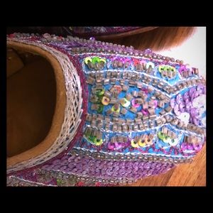 Authentic handmade sequin slippers